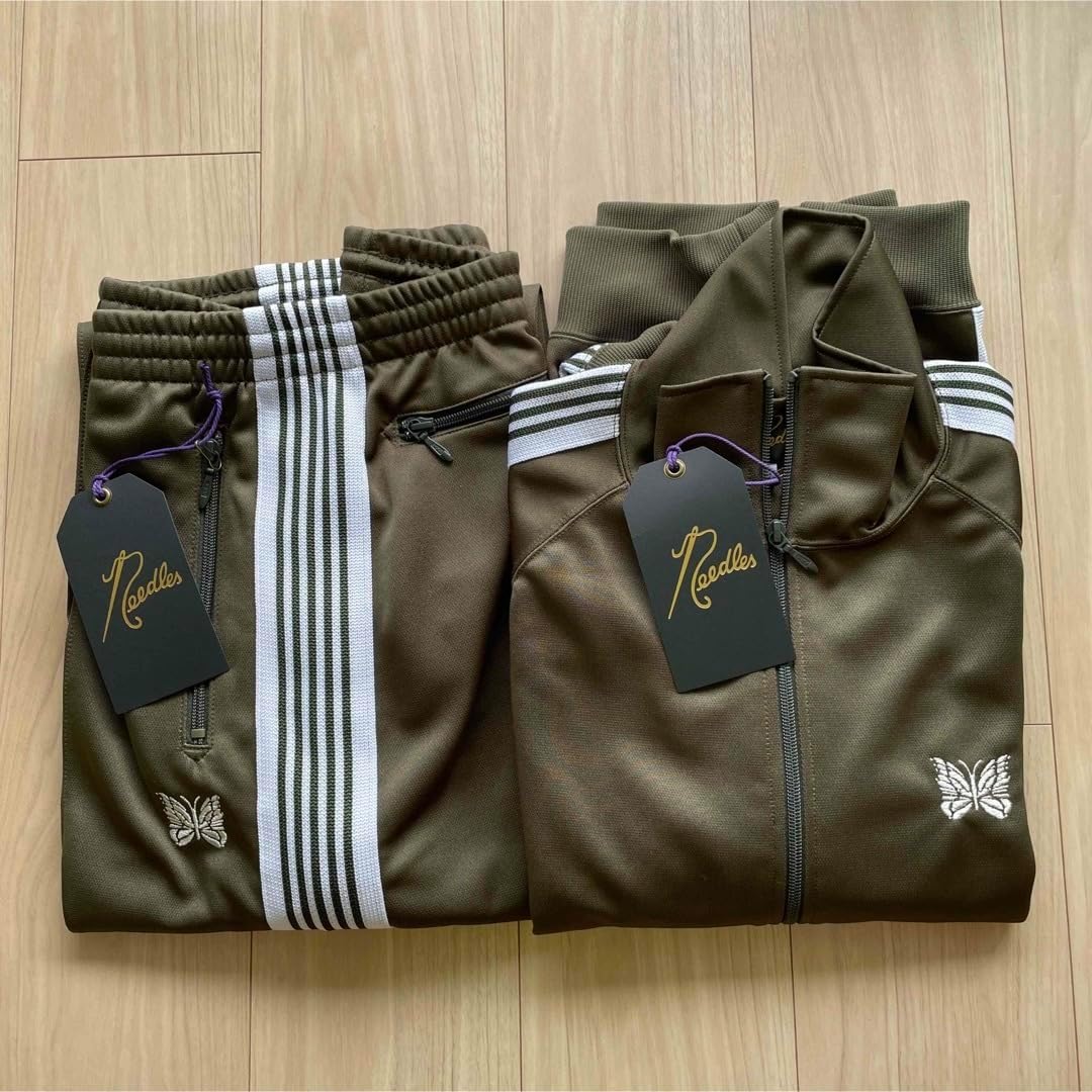 Needles セットアップ カーキ色 needles ニードルス セットアップ カーキ色 サイズL needles